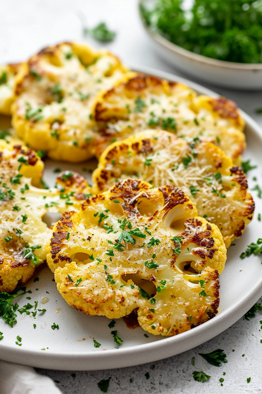 Seasoning the Keto Cauliflower Steaks