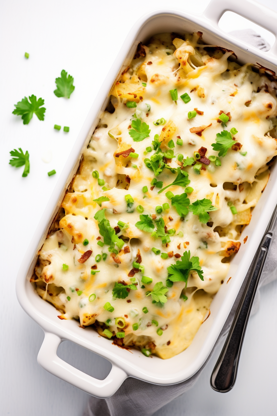 Keto Chicken Bacon Ranch Casserole in Oven