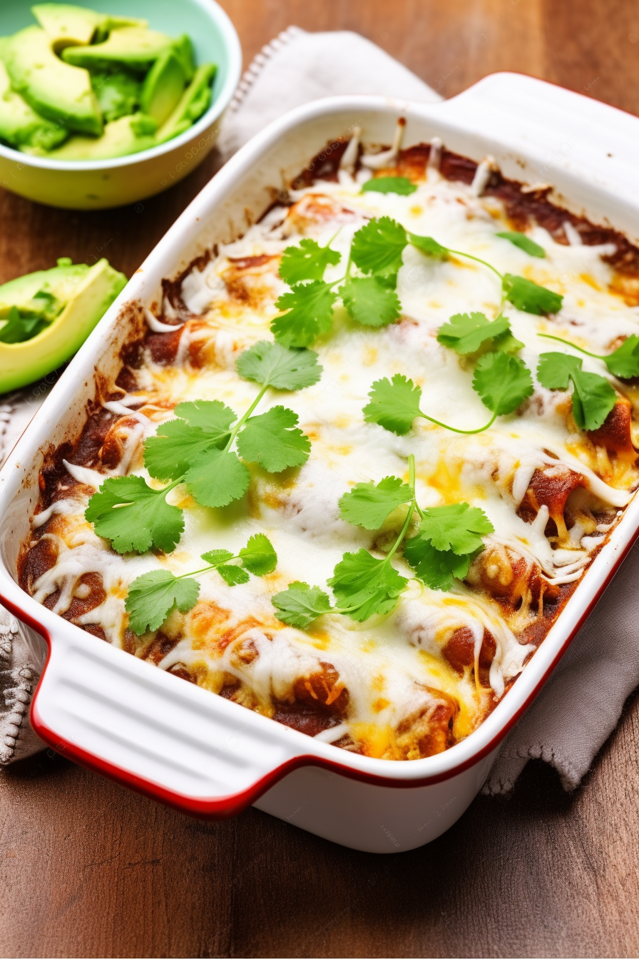 Baked Keto Chicken Enchilada Casserole