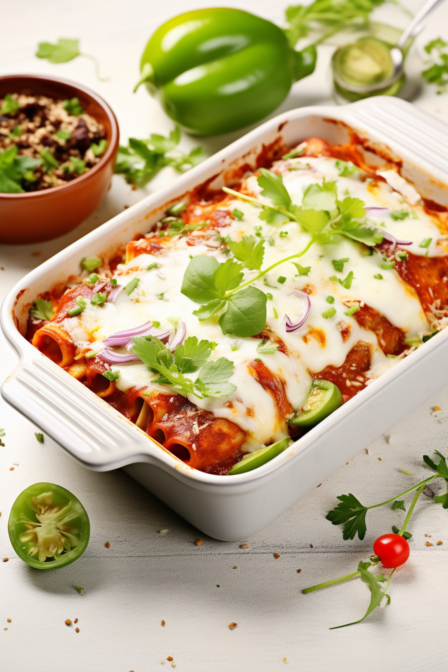 Keto Chicken Enchilada Casserole