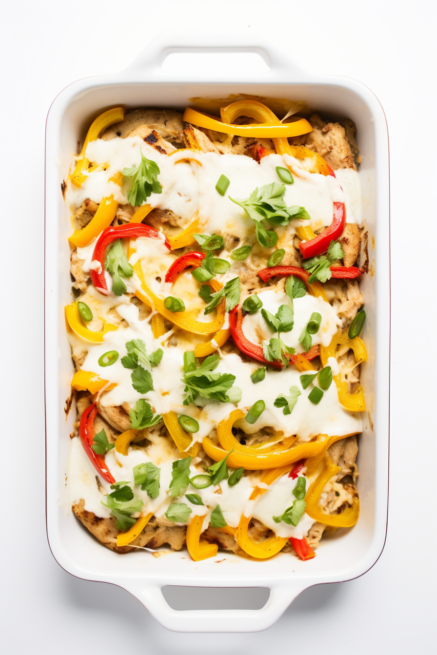 Keto Chicken Fajita Casserole in the Oven
