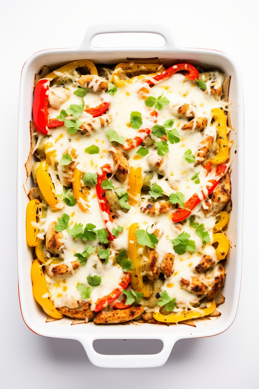 Ingredients for Keto Chicken Fajita Casserole