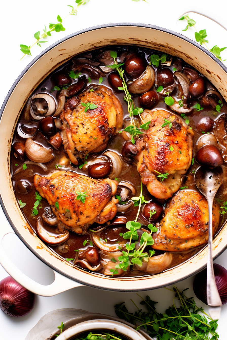 Keto Coq Au Vin Cooking