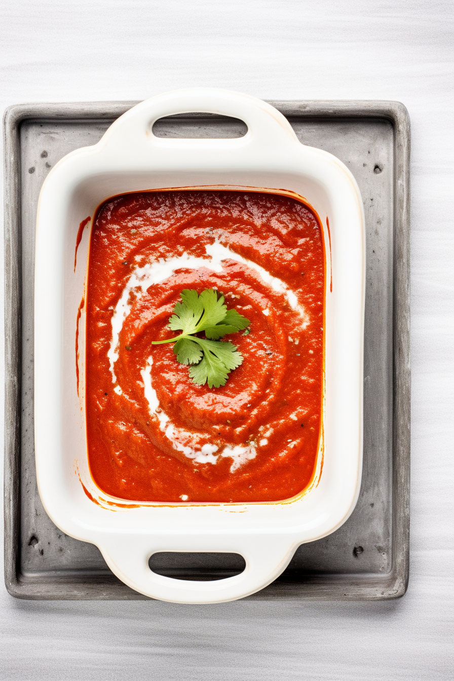 Keto Enchilada Sauce Simmering
