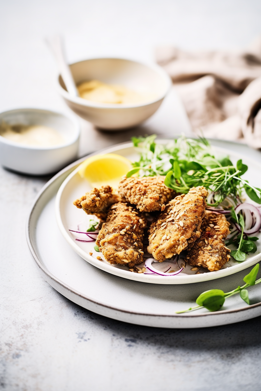 Keto Fried Chicken on a Plate