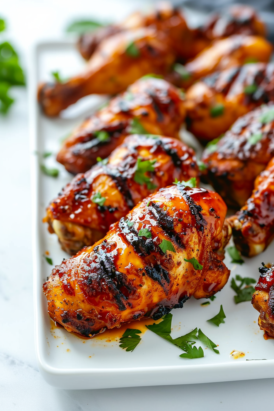 Keto Grilled Chicken Legs on Grill