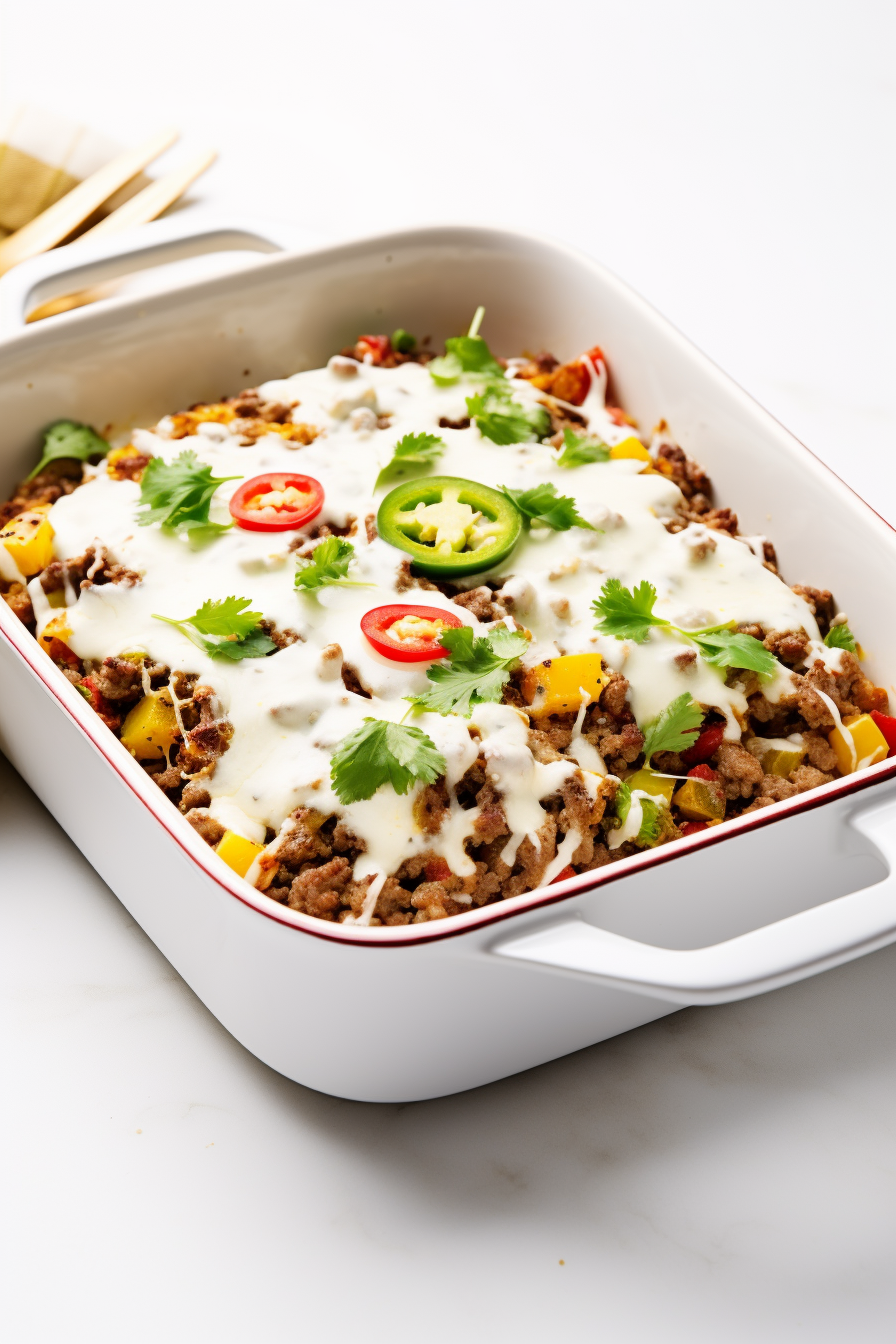 Keto Mexican Casserole Baked