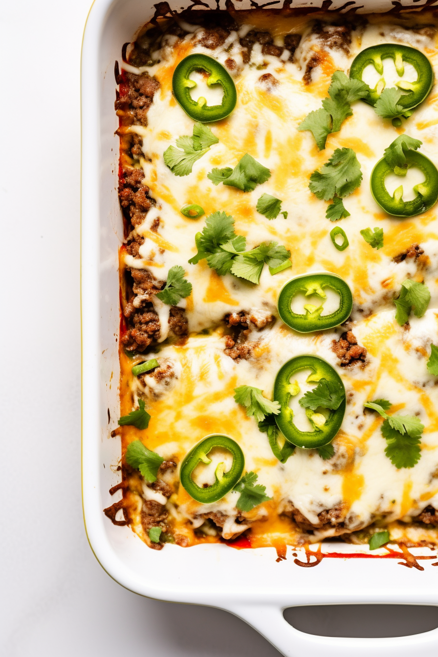 Layering Keto Mexican Casserole