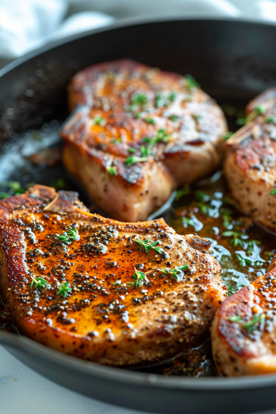 Keto Pan Seared Pork Chops