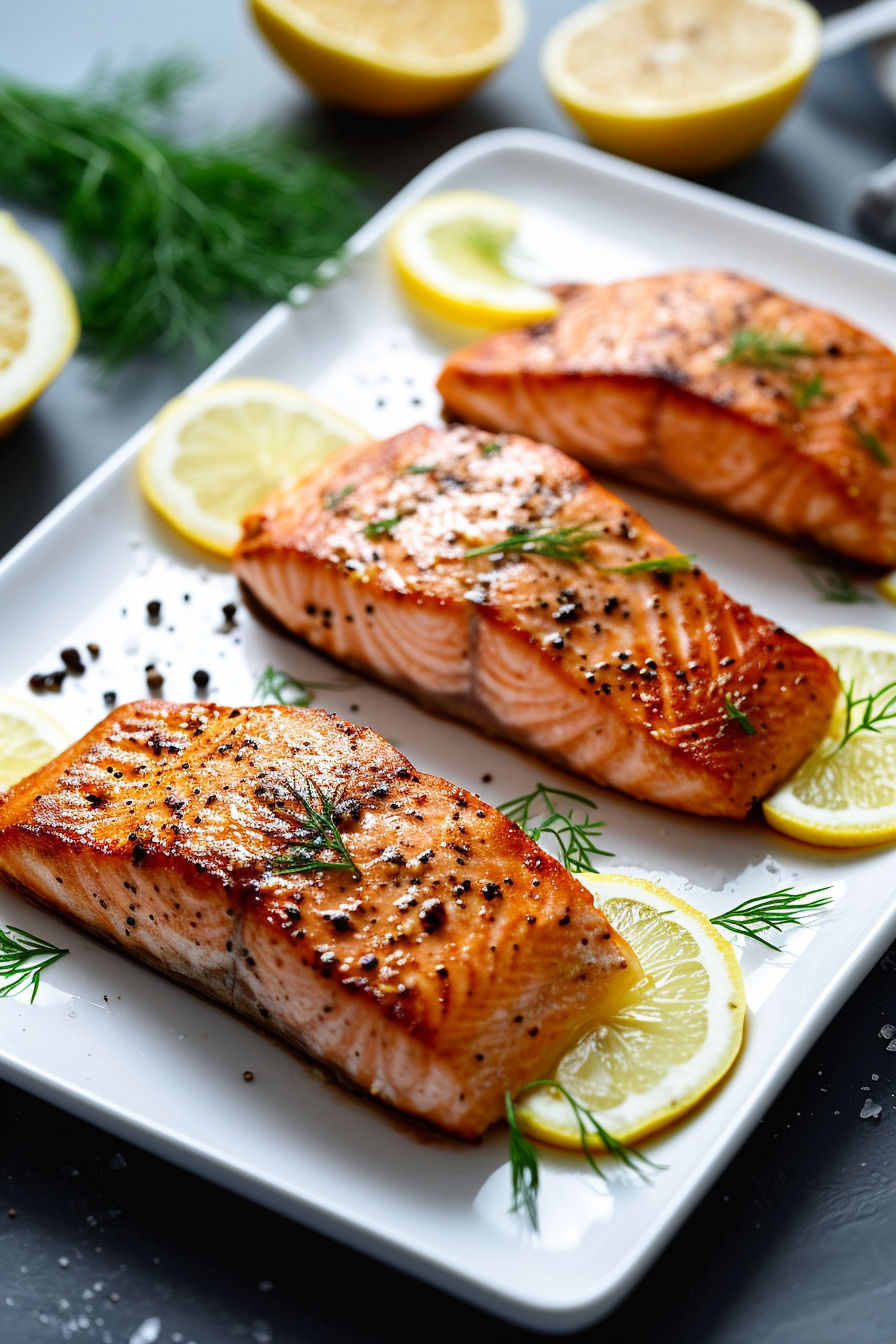 Preparing Keto Pan Seared Salmon
