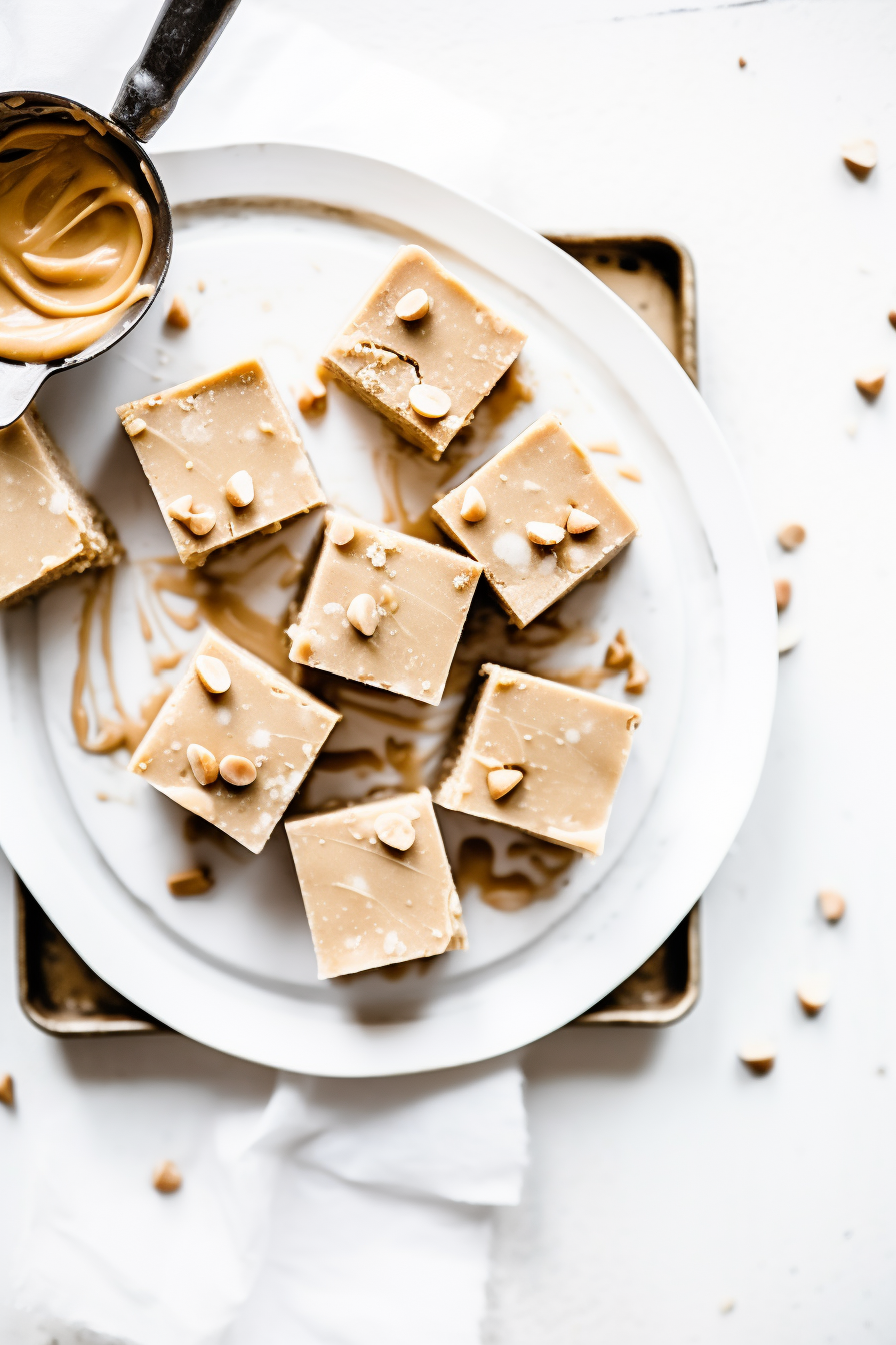 Sliced Keto Peanut Butter Fudge