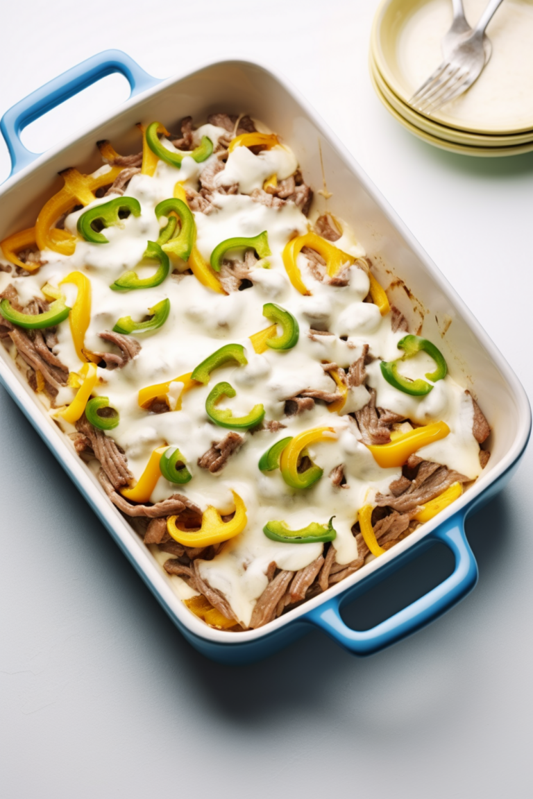 keto philly cheesesteak casserole_001