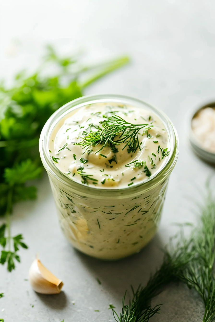 Ingredients for Keto Ranch Dressing
