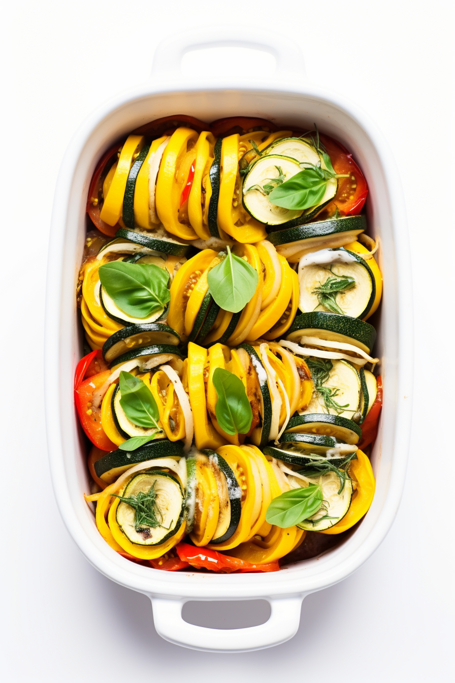 Keto Ratatouille in Baking Dish