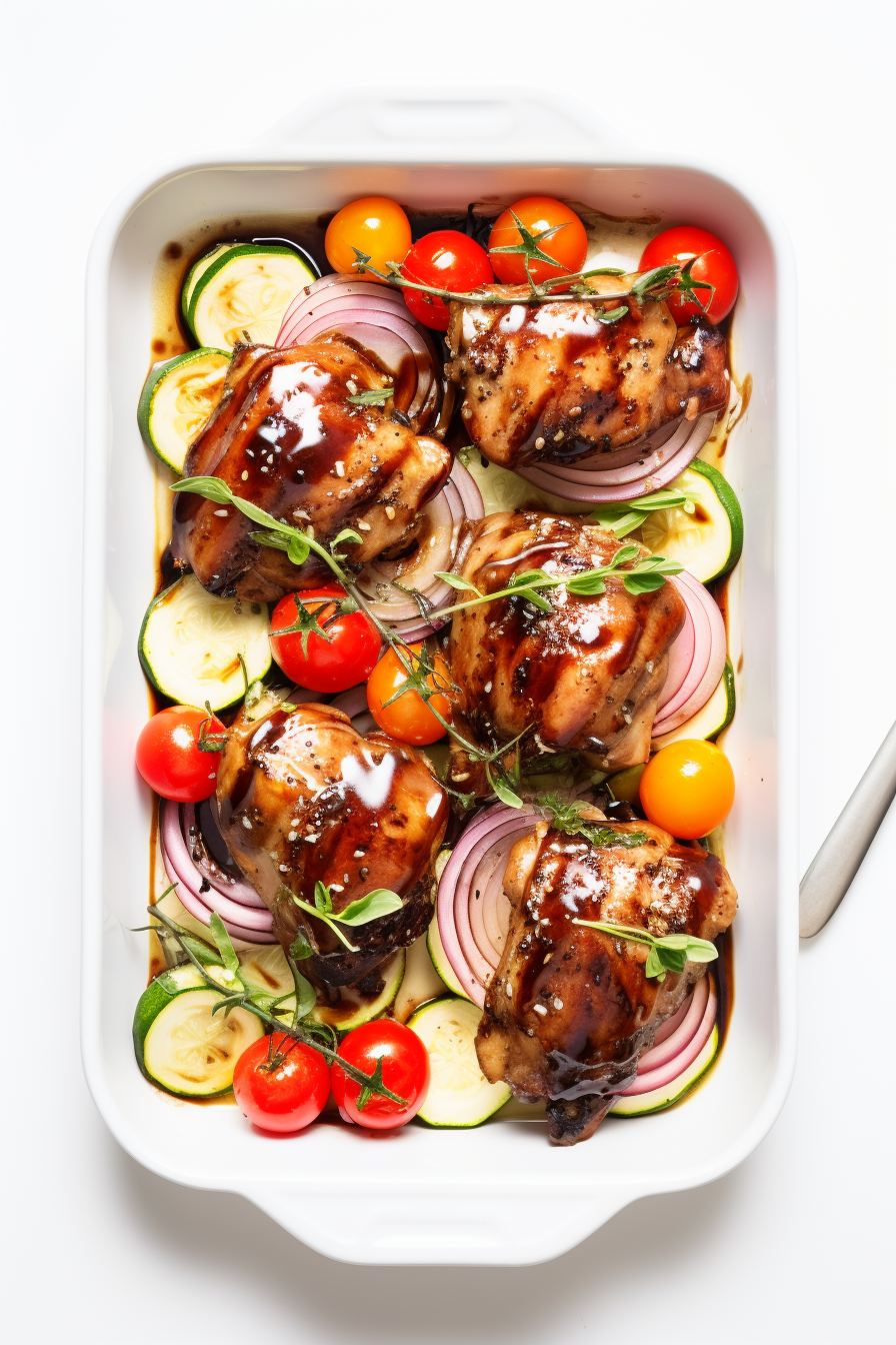 Keto Sheet Pan Balsamic Chicken Oven Ready