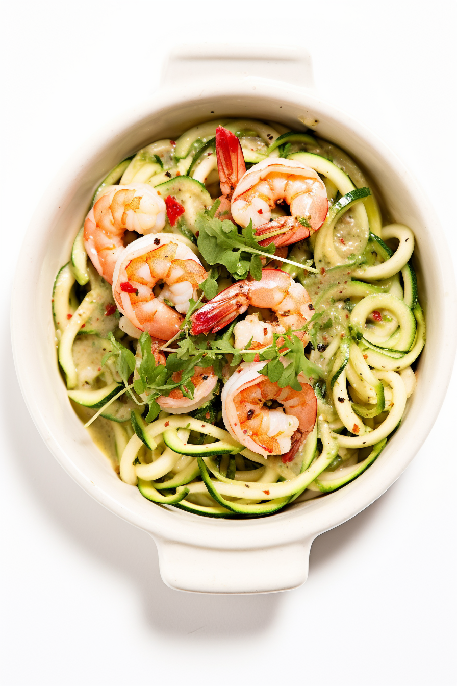Keto Shrimp Alfredo Dish