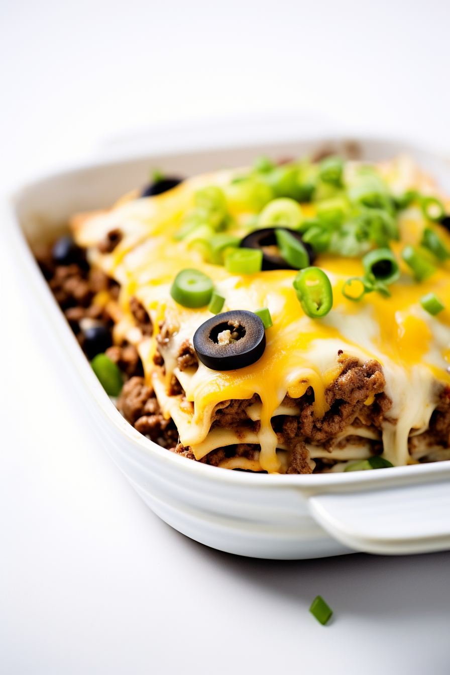 Keto Taco Lasagna Fresh Out of the Oven