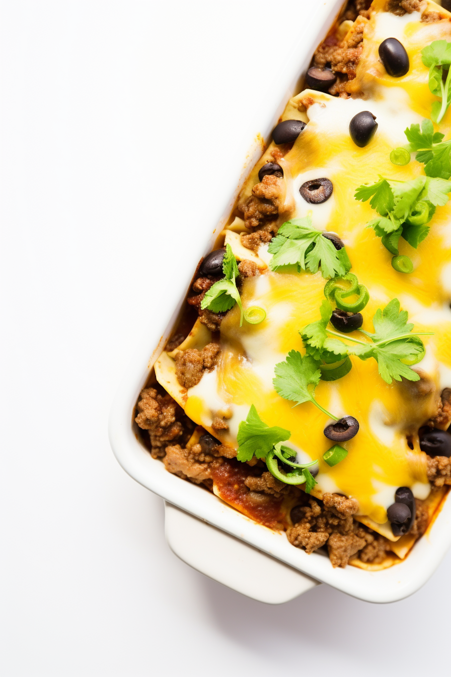 Layering Keto Taco Lasagna Ingredients