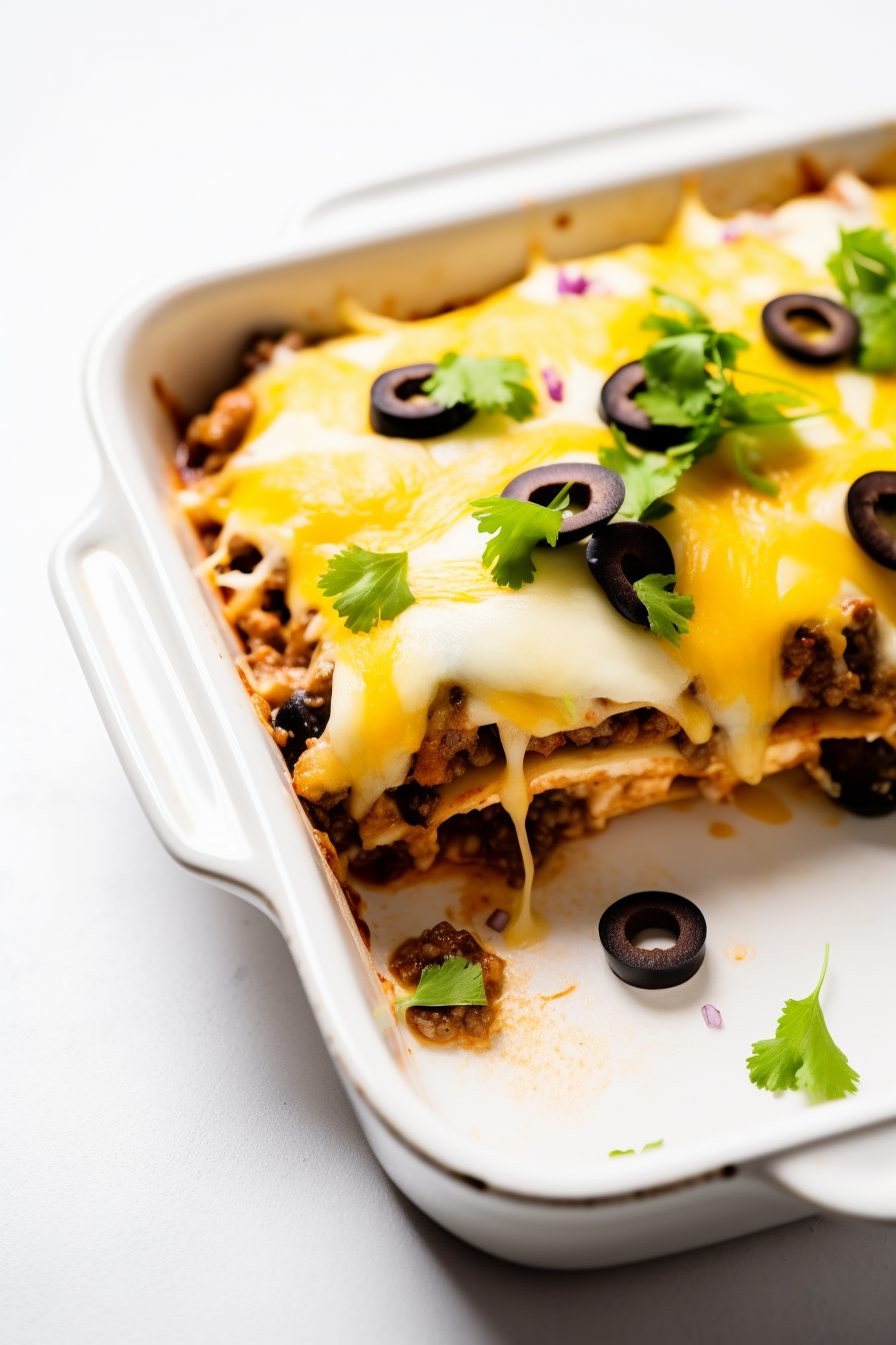 Keto Taco Lasagna Ready to Serve