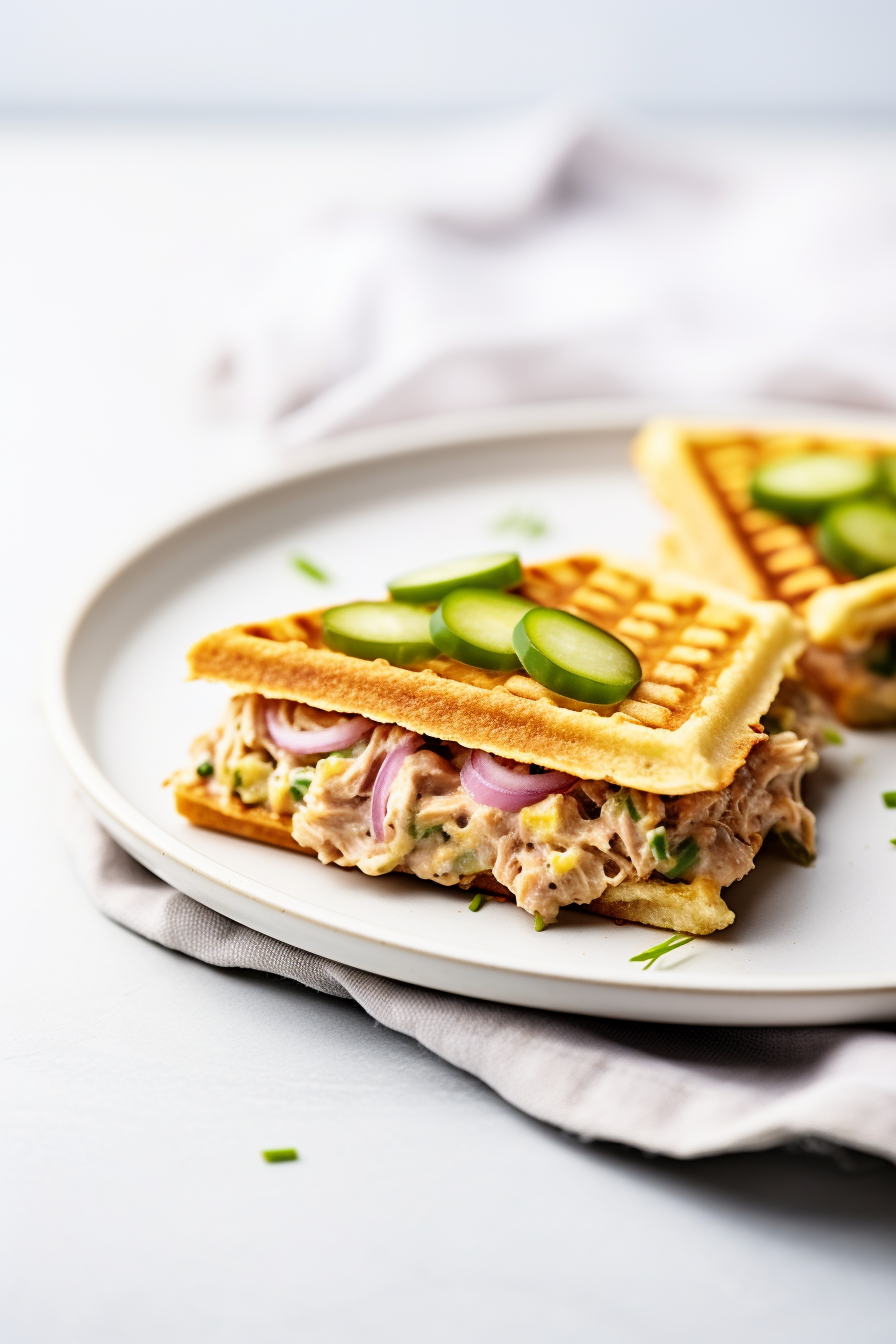 Keto Tuna Melt Chaffle