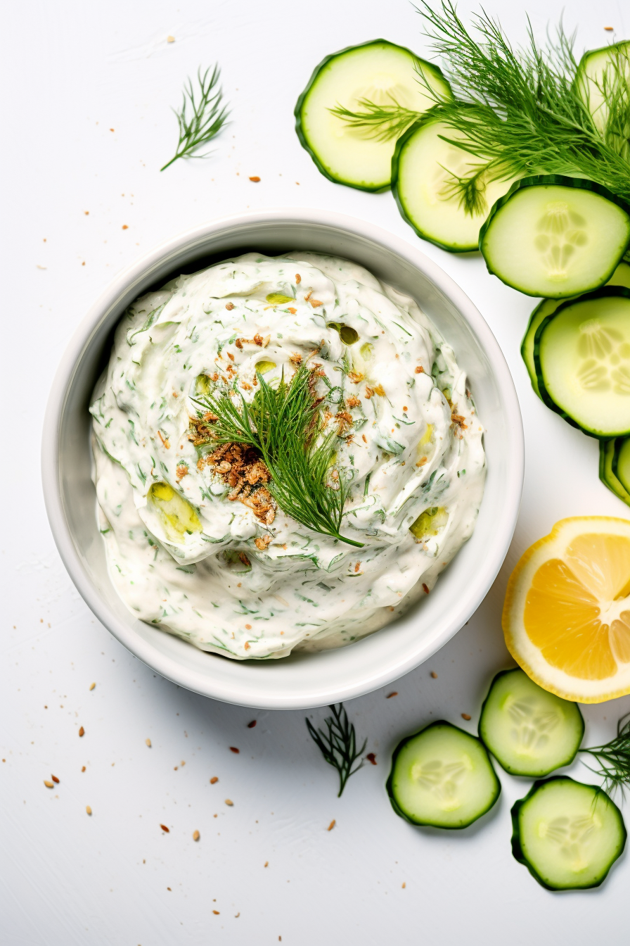 Keto Tzatziki Sauce Preparation
