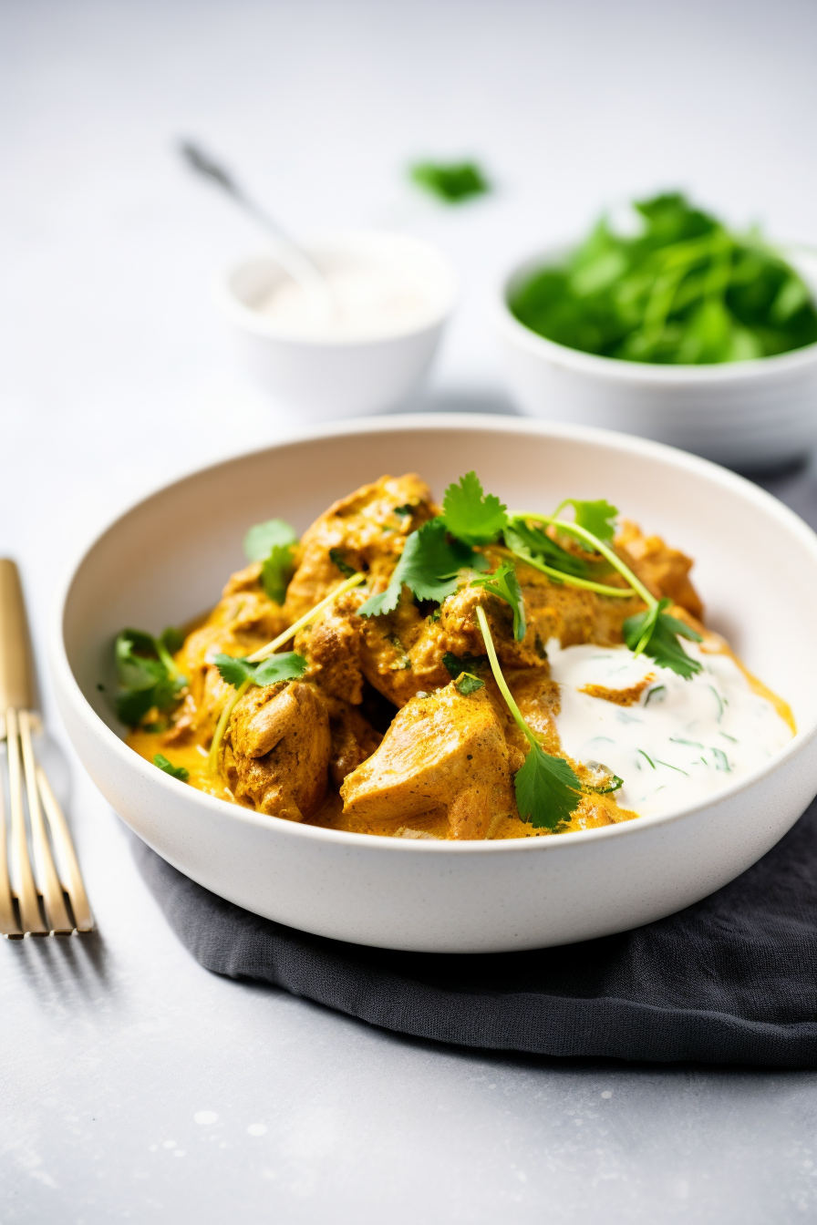 Cooking Keto Yoghurt Curry Chicken