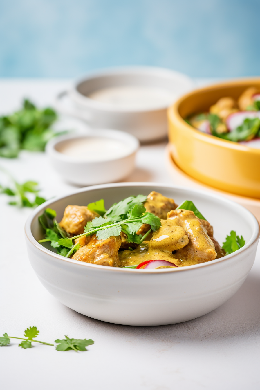 Ingredients for Keto Yoghurt Curry Chicken