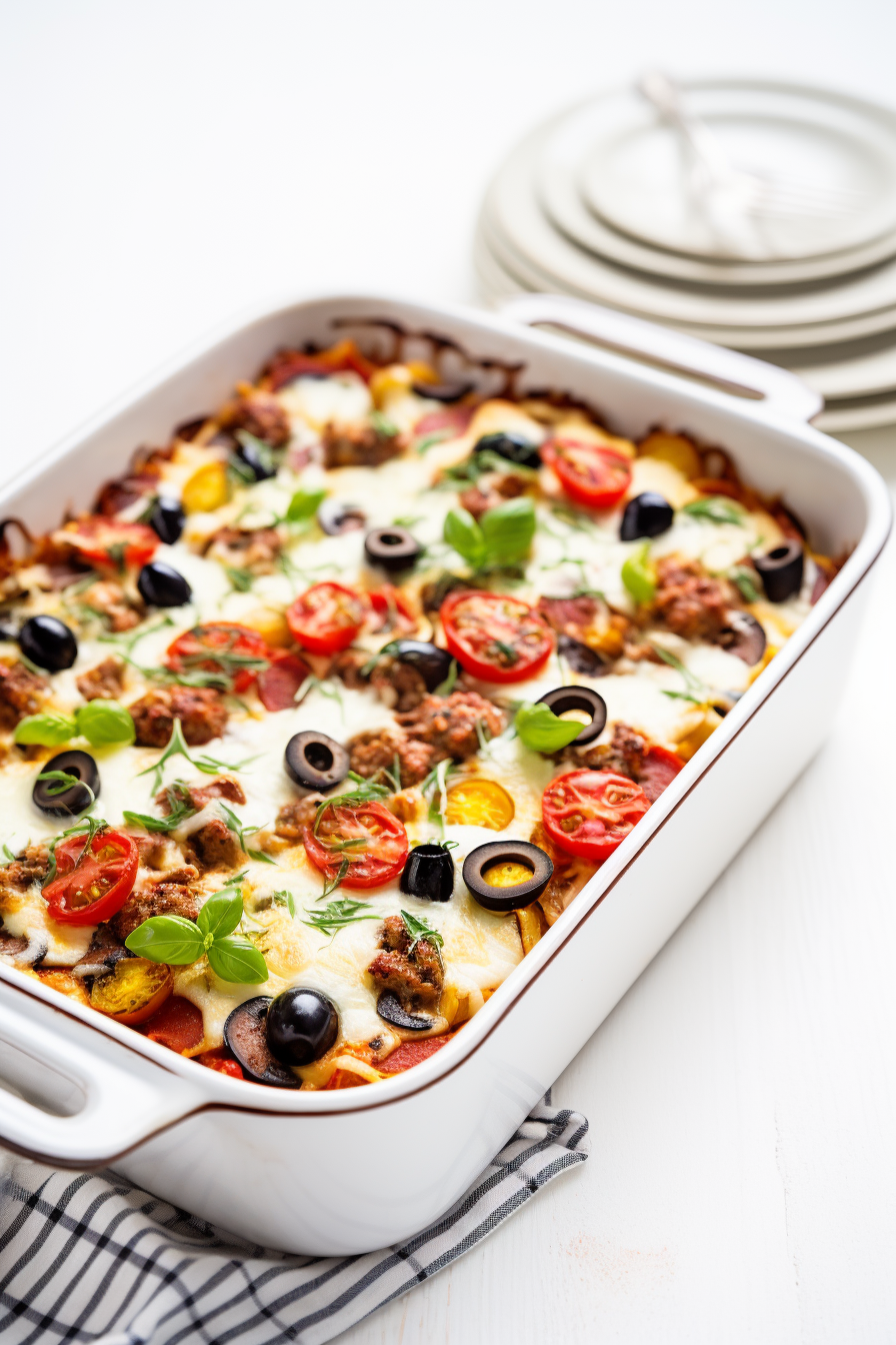 Keto Pizza Casserole Ingredients