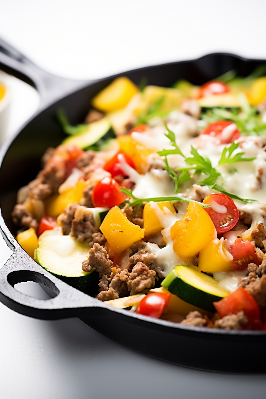 Ingredients for Mexican Zucchini and Ground Beef Skillet