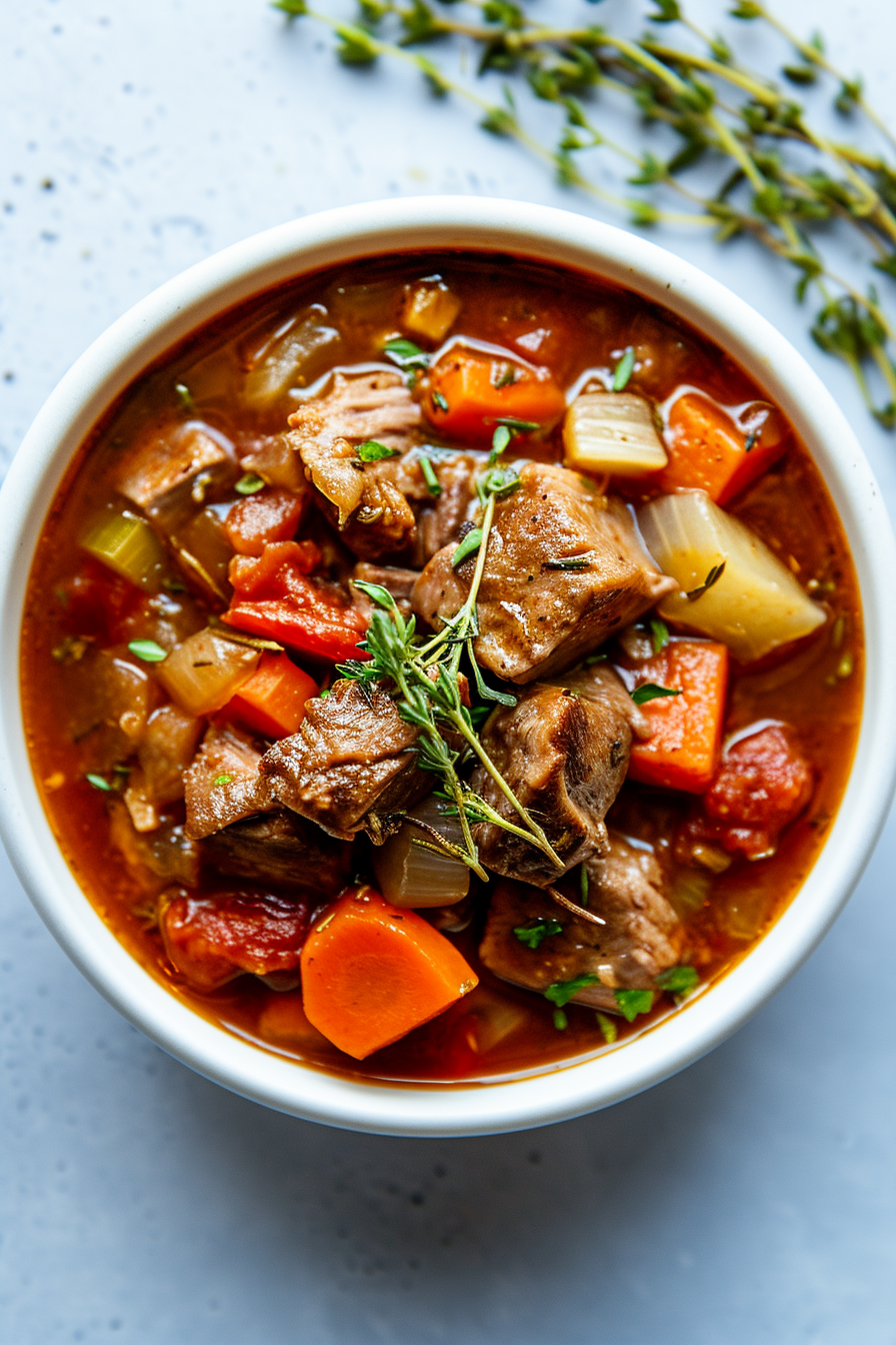 Keto Pork Stew Preparation