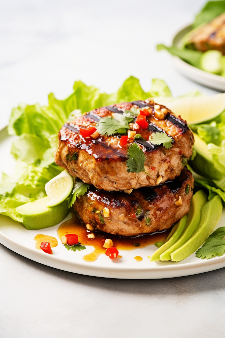 Ingredients for Asian Pork Keto Burgers