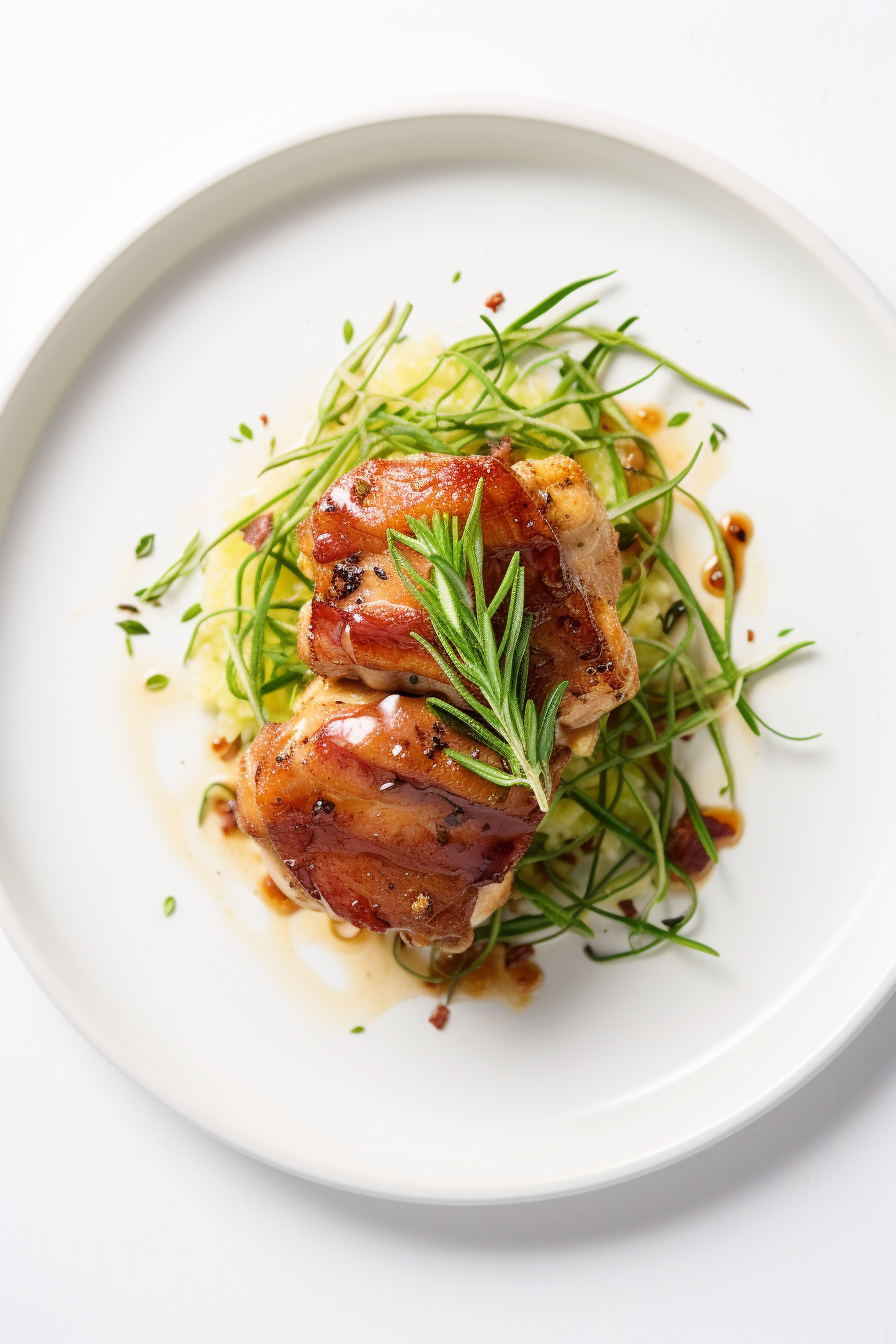 Bacon-Wrapped Keto Chicken Thighs Ready to Serve