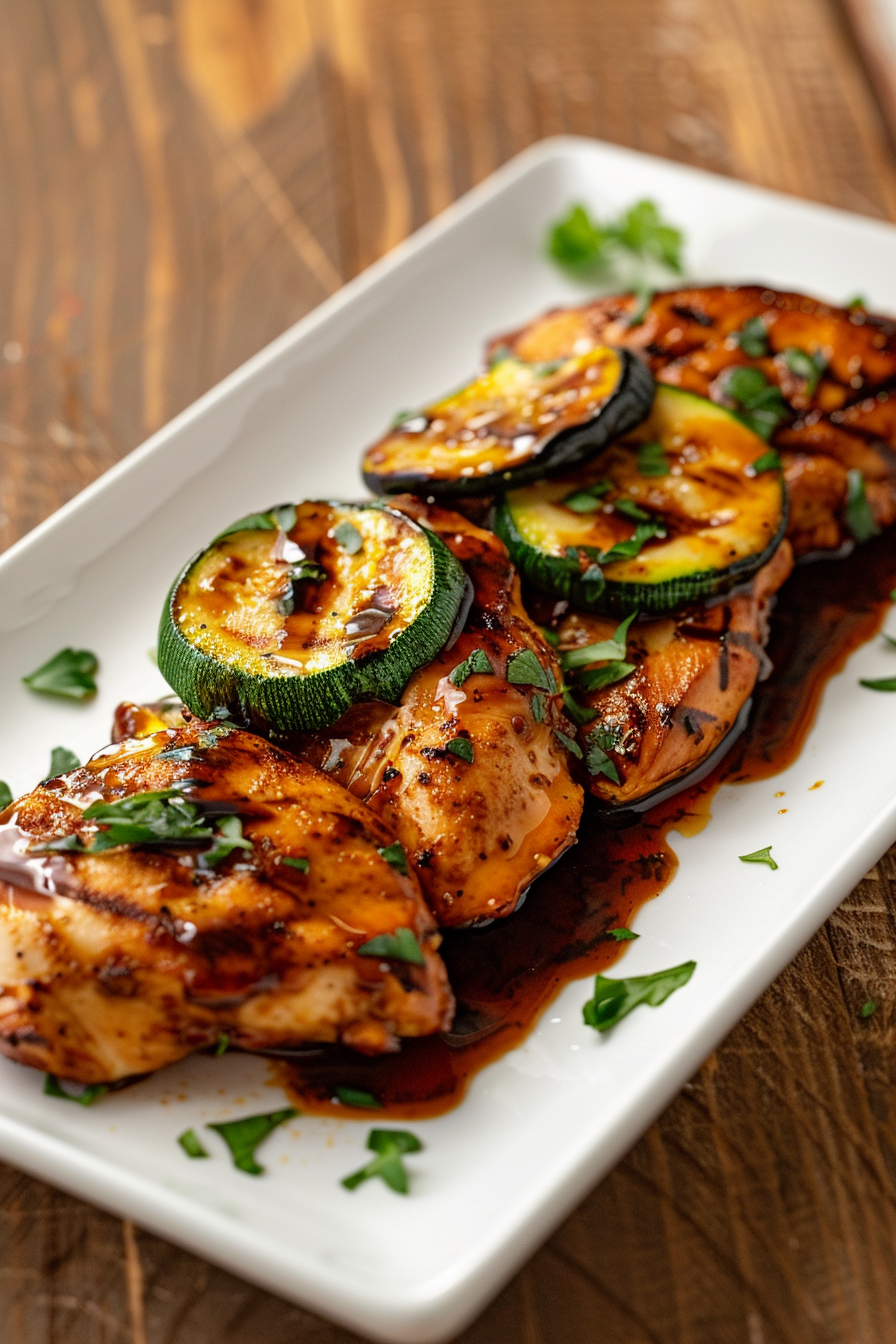 Balsamic Chicken and Roasted Zucchini