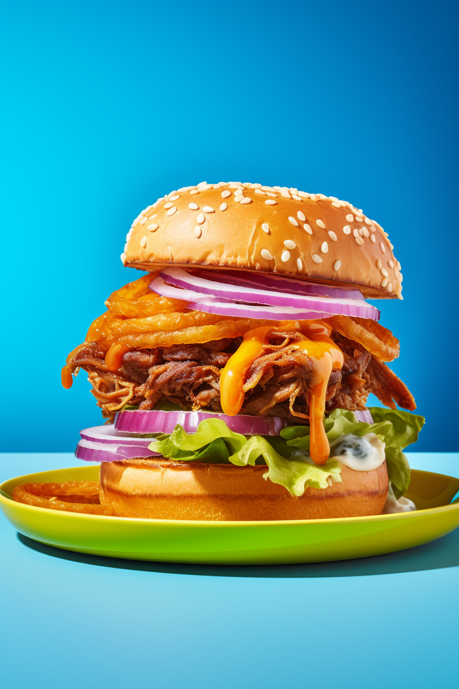 Assembling the BBQ Pulled Pork Keto Burger
