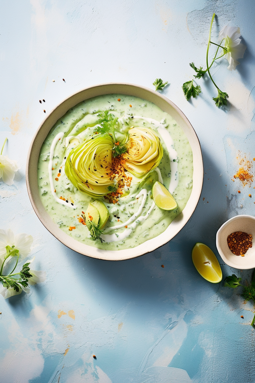 Ingredients for Cabbage and Fennel Salad with Creamy Avocado Dressing