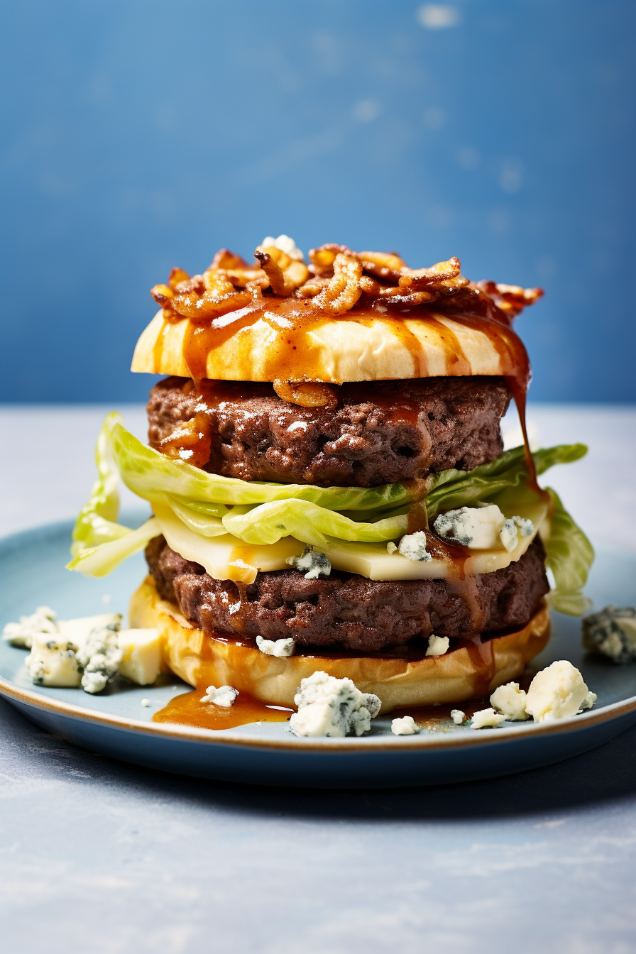 Keto Burger with Lettuce Wrap