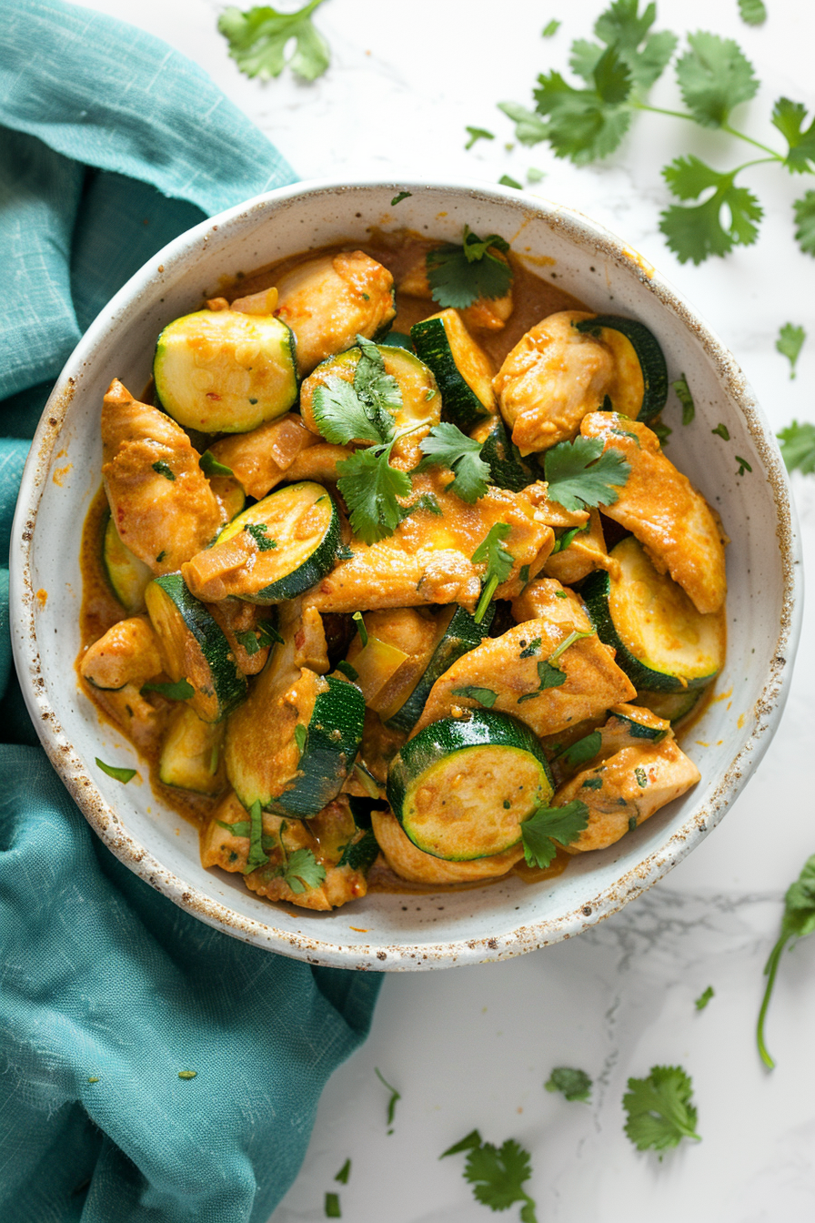 Ingredients for Chicken and Zucchini Curry