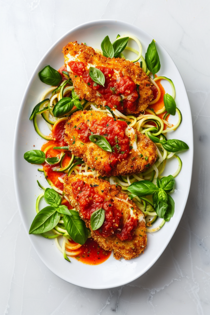 Chicken Parmesan over Zucchini Noodles_001