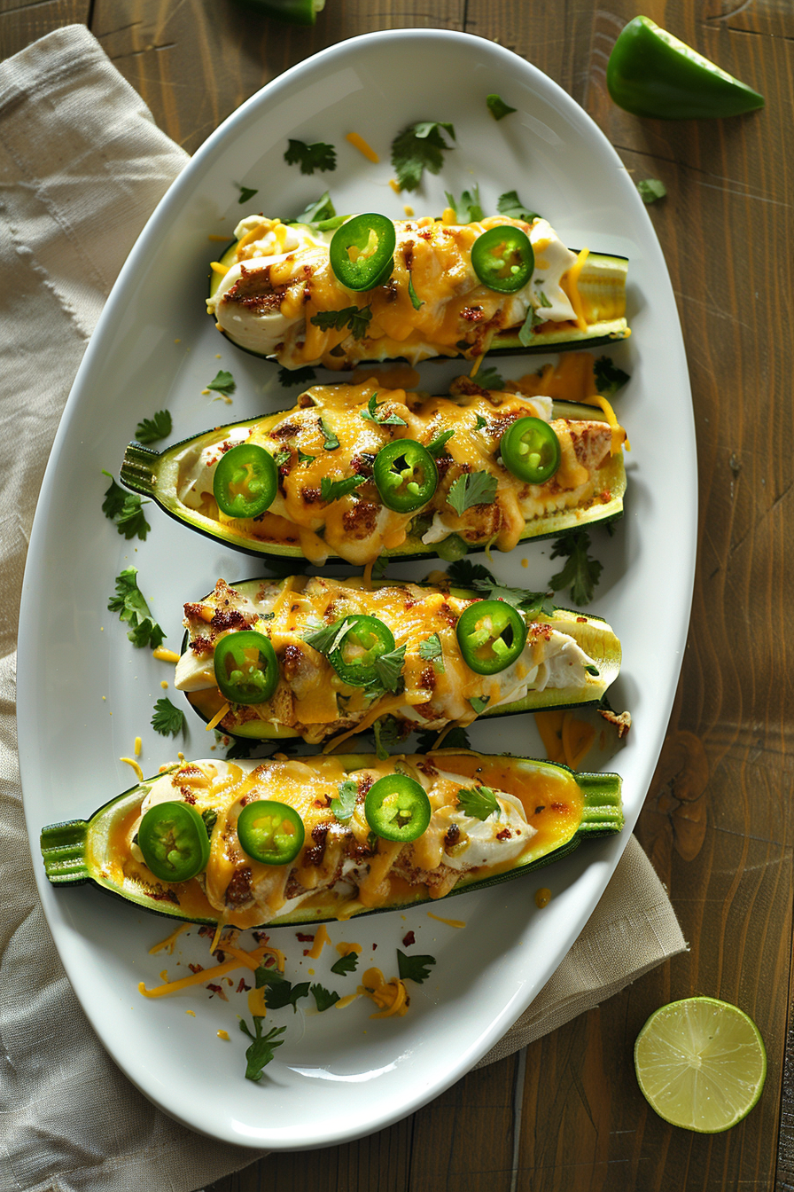 Baked Chicken Stuffed Zucchini