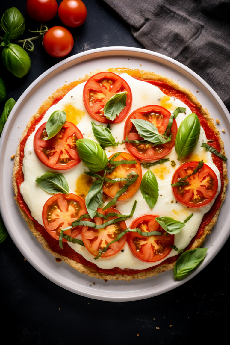 Classic Keto Margherita Pizza_001