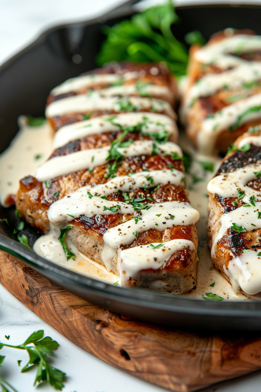 Garlic Butter Sauce for Keto Pork Chops