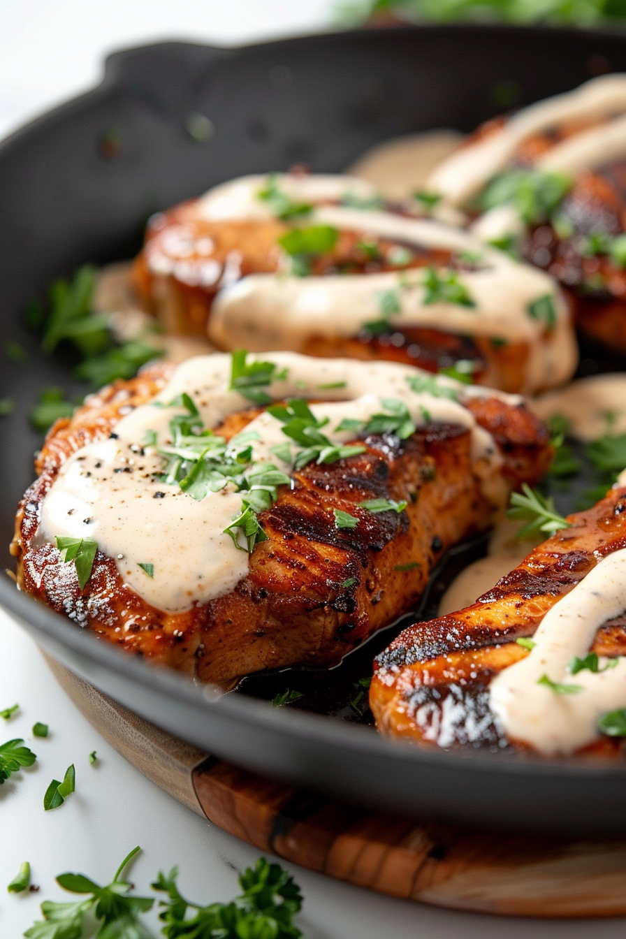 Classic Keto Pork Chops with Garlic Butter Sauce