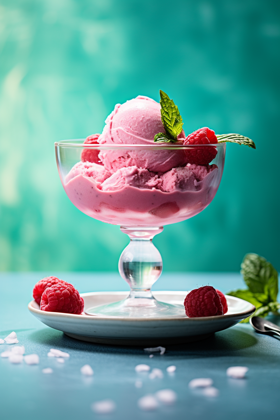 Preparing Coconut Raspberry Ripple Keto Ice Cream