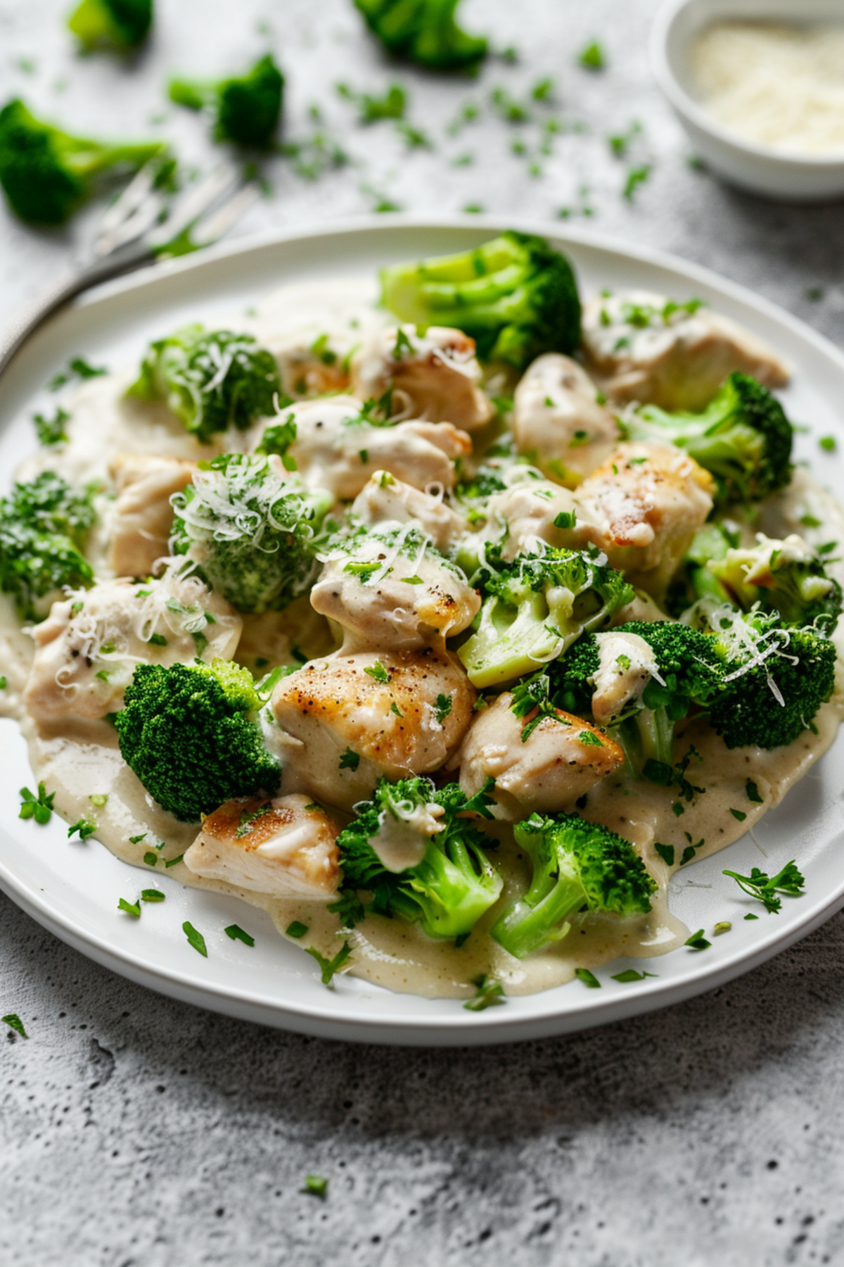 Creamy Keto Chicken Alfredo with Broccoli_001