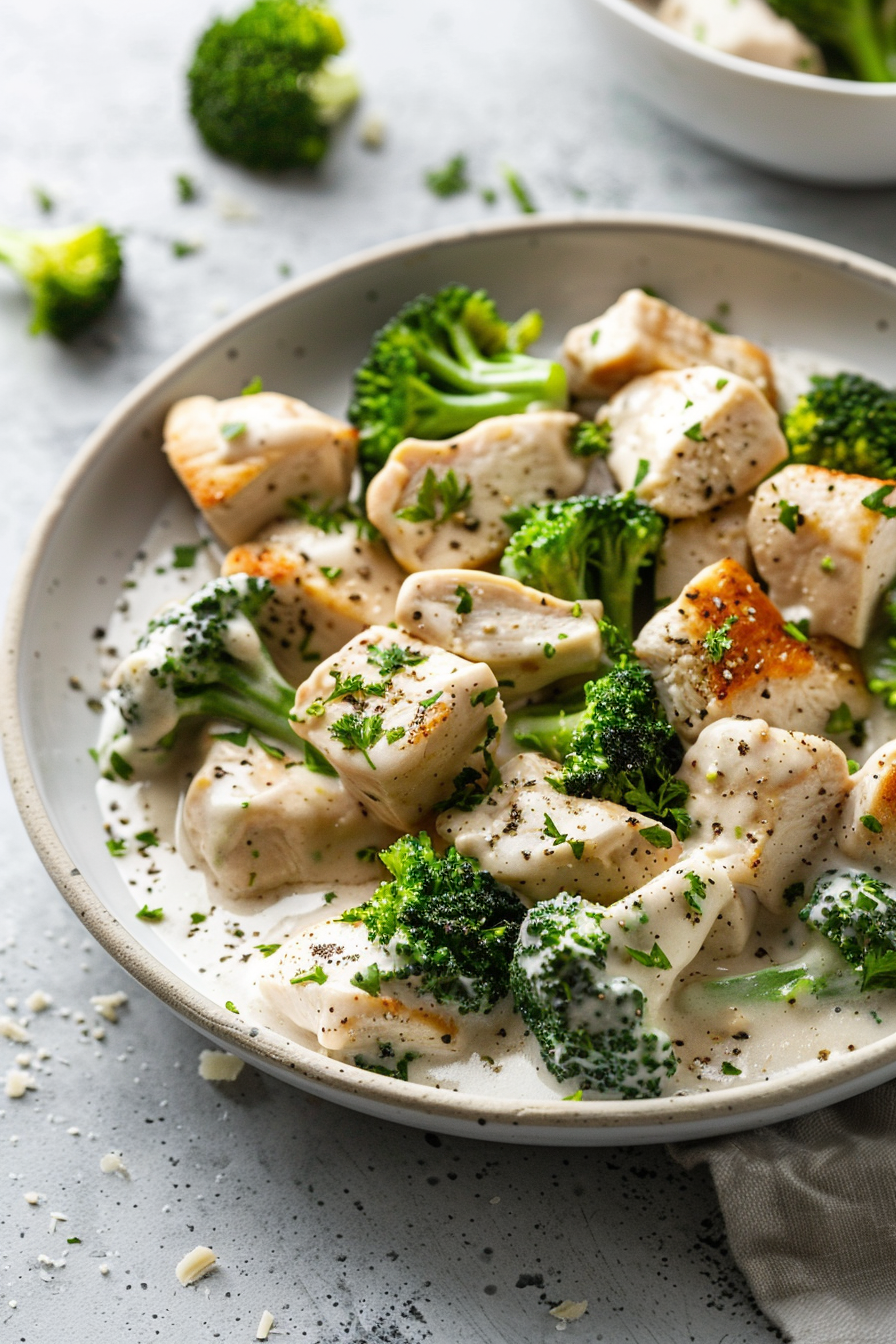 Creamy Keto Chicken Alfredo with Broccoli