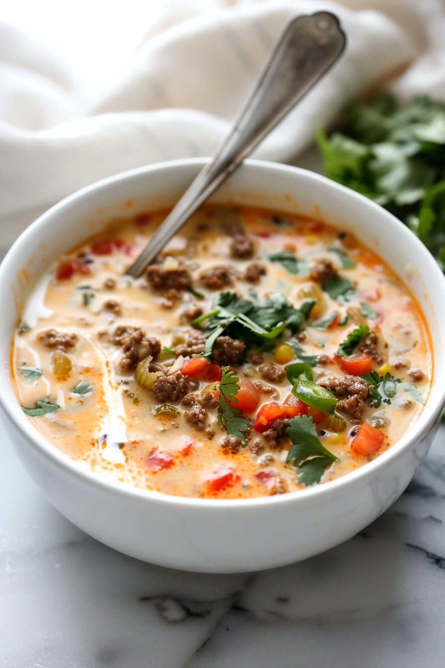 Delicious And Easy Recipe Creamy Keto Taco Soup With Ground Beef For Delicious And Easy Recipe Creamy Keto Taco Soup With Ground Beef For