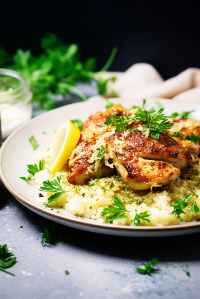 Crispy Keto Chicken Thighs with Lemon Butter Sauce_001