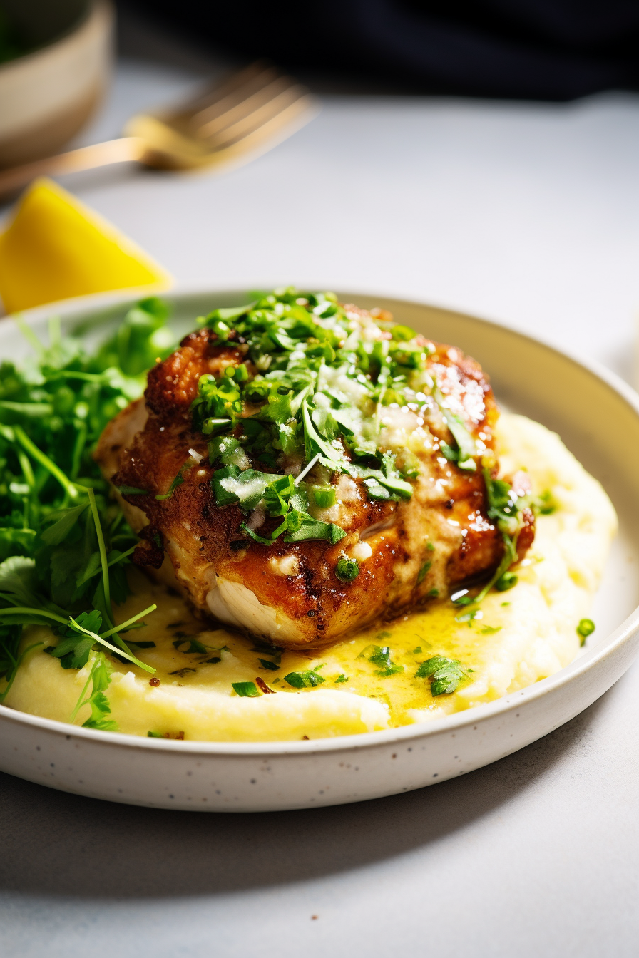 Crispy Keto Chicken Thighs Ready to Serve