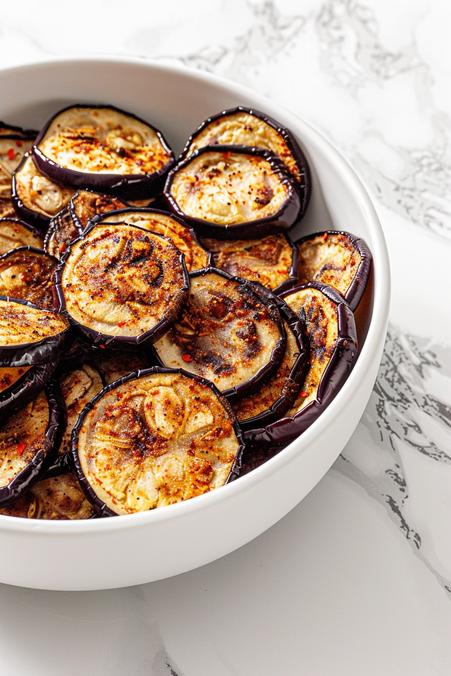 Eggplant Chips Baking
