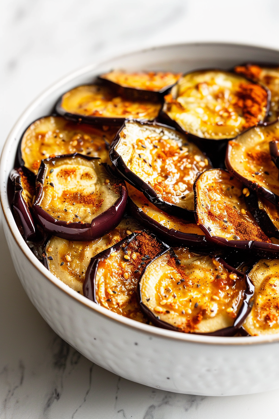 Sliced Eggplant for Chips